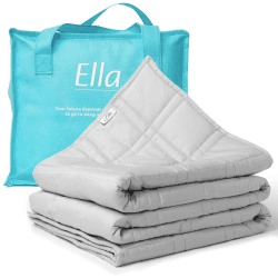 Ella Gewichtsdecke 135x200 9kg - Anti Stress Therapiedecke - Schwere Decke aus 100% Oeko-Tex - Bettdecke für tiefen Schlaf und bessere Erholung – Weighted Blanket - Für Männer & Frauen von 75-110kg 135x200 9.0 Kilogramm