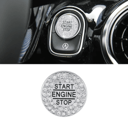 VDARK für Mercedes-Benz Innenausstattung A GLA GLB GLE G CLA Klasse Bling Motor Start Stop Knopf Abdeckung Zündknopf Kappe Metall Aufkleber Aufkleber Ignition Button Cover Sticker