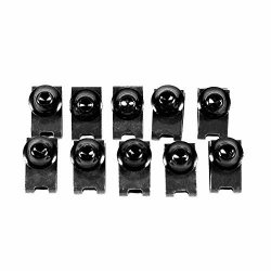 Keenso 10 stücke Motorrad Verkleidungskörper Schraubensatz, M5 Verkleidungsschraube Spire Speed ​​Fastener Clip Mutter Schwarz