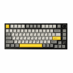 EPOMAKER Ajazz AK820 Pro Gasket Mechanische Tastatur mit Kabel/Bluetooth/kabellos, TFT Bildschirm, beleuchtet RGB, Schalldümpfende Foam für Win/Mac/PC (Grey, Ajazz Flying Fish Switch) Ajazz Flying Fish Switch Grey