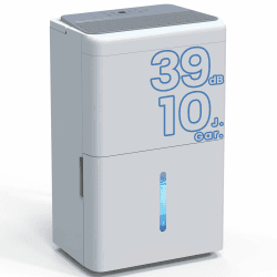 Newentor Bdpt. Luftentfeuchter Elektrisch 20L/Tag, Entfeuchter Elektrisch Keller 150m³/50m², Raumentfeuchter Elektrisch Leise 39dB, Mit 10 J. Gar., Ablaufschlauch, Abnehmbarem Filter, Timer