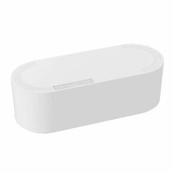 D-Line Aufbewahrungsbox für Kabel, zum Verstecken und Verstecken von Verlängerungsblöcken und elektrischen Kabeln, vollständig sicherheitsgeprüfte Kabelmanagement-Lösung, hergestellt aus robustem, elektrisch sicherem ABS-Material — groß, weiß Weiß Groß Si