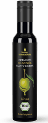 Premium BIO Olivenöl – Extra Nativ – aus Kreta Griechenland - 100% kaltgepresst - naturrein - Lichtschutzflasche aus Miron Violettglas - 1er Flasche (1x250 ml) 250 ml Olivenöl