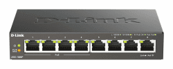 D-Link DGS-1008P, 8-Port Unmanaged PoE+ Gigabit Switch (8 Anschlüsse mit 10/100/1000 Mbit/s, 4 davon mit PoE-Unterstützung, 60W PoE Kapazität, Plug & Play, lüfterlos, Metallgehäuse) 8-Port PoE Gigabit Ethernet