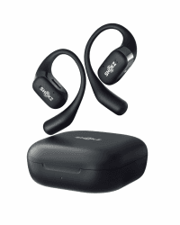 SHOKZ OpenFit True Wireless Earbuds, Open-Ear Bluetooth Kabellose Kopfhörer mit Noise-Cancelling Mikrofon, Ohrhörer mit schnellem Aufladen, 28 Std Laufzeit, IP54 Wasserdicht, mit Tragetasche, Schwarz