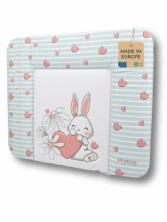 pic Bear Wickelauflage - hochwertige OEKO-TEX Wickeltischauflage - pflegeleichte Wickelunterlage - Auflage Wickelkommode - 85 x 72 cm - Hase 85x72 cm (1er Pack) Hase