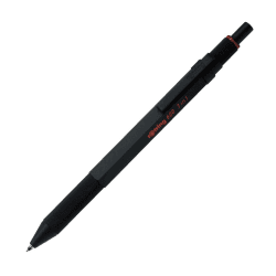 rOtring 600 3-in-1-Schreibgerät mit Kugelschreiber und Druckbleistift | Kugelschreiber mit 2 feinen Spitzen (schwarze und rote Tinte) | 1 Druckbleistift mit Spitze (0,5-mm-Mine) | Schwarz 3 in 1 Multipen 1 stück (1er Pack) Schwarz