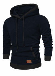 JMIERR Kapuzenpullover Herren Langarm Hoodie Herren Warm Pullover mit Kapuze Casual Kapuzenjacke Hoodie Baumwolle Sweatshirt Kordelzug Hoody mit Tasche XXL Blau