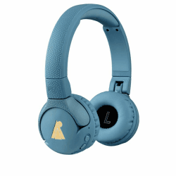 POGS Drahtloser Bluetooth Kinderkopfhörer | The Gecko 2 | Faltbarer robuster Kinderkopfhörer ab 3 Jahren | Lautstärkebegrenzung 70-85 dB | Mikrofon | On-Ear | Drahtlose Musik-Sharing-Funktion (rBlau)