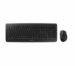 CHERRY DW 5100, Kabelloses Tastatur-Maus-Set, Französisches Layout (AZERTY), 2,4 GHz Funk, Plug & Play, Ergonomische Maus, Batteriebetrieben, Schwarz Französisches Layout - AZERTY Schwarz
