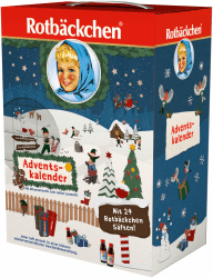 Rotbäckchen Adventskalender- Gesund durch die Vorweihnachtszeit mit 24 Minis (24 x 125ml) 18B x 36.3H cm