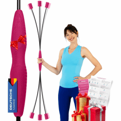 ELANI klimaneutraler Schwingstab - verstellbarer Widerstand & angenehmer Griff - hochbelastbarer Swingstick fürs sichere Wackelstab Training, Rücken Training oder als Gymnastikstab Pink