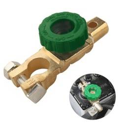 Auto Kfz 12V 24V Universell Autobatterie Schalter Batterie Trennschalter Batteriehauptschalter Stromunterbrecher Hauptstromschalter Hauptschalter für Auto Truck Boot Fahrzeuge Grün 1