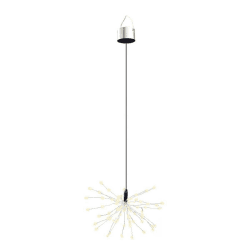 Festlich funkelnde Sonnenaufhängung Mikro-LED-Feuerwerk warm-weiß H70cm
