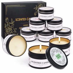 Duftkerzen Geschenkset, 9 Stück Duftkerzen Set, Weihnachten Kleine Geschenke Für Frauen Männer, Sojawachs Aromatherapie Kerzen Duft Set Duftkerzen Im Glas Weihnachtsgeschenke 9 Pack