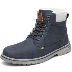 Mishansha Winterschuhe Herren Damen Gefüttert Warme Winterstiefel Unisex Wasserdicht Stiefeletten 38 EU Dunkelblau