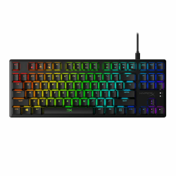 HyperX Alloy Origins Core – Mechanische TKL-Gaming-Tastatur (tenkeyless) – Kompaktes Format – HyperX Blue – RGB-LED Hintergrundbeleuchtung (US layout) Tenkeyless Einzeln Schwarz