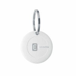 Cellularline Tracy - Objektfinder kompatibel mit Apple iOS Find Me - Auswechselbare Batterie (1 Jahr Laufzeit) - Staub- und wasserdicht bis 1 m Tiefe - Packung mit 2 Tracy - Weiß