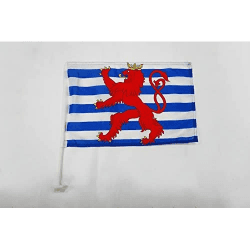 AZ FLAG - Autofahne Luxemburg Mit Löwen - 45x30 cm - Luxemburgische Autoflagge 30 x 45 Cm - Auto Flaggen