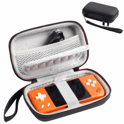 Eva-Hartschale für RG28XX Retro-Handheld-Spielkonsole, Harte Tragetasche für RG28XX 7,2 cm Handheld, Reise-Aufbewahrungstasche für Anbernic RG28xx mit Netztasche, nur Schwarz