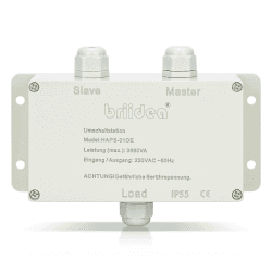 Umschaltstation für Netzvorrangschaltung, briidea Netzvorrangschaltung Wohnmobil 16A 230V, Umschaltstation 16A für Camping Landstrom Wechselrichter, für KFZ, Boot, Caravan, Outdoor, Solar Weiß