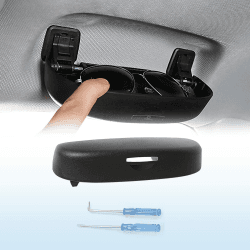 Coleya Auto Brillenetui Kompatibel mit Seat Leon MK4 Cupra Formentor 2020-2024, Sonnenbrillenhalter Brillenhalter, Brillen Aufbewahrungsbox, Seat Leon Zubehör Brillenetui (Schwarz) Schwarz Für Seat Leon MK4/Cupra Formentor
