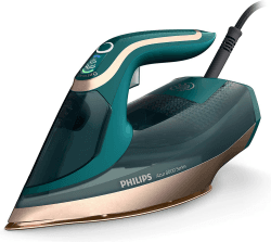 Philips Azur 8000 Serie Dampfbügeleisen - 70 g/min Dauerdampf, 240 g Turbo-Dampfstoß, 3000 W Leistung, OptimalTEMP-Technologie, Grün Opal (DST8030/70) 240 g Dampfstoß 70 g kontinuierlicher Dampf Opalgrün/Gold
