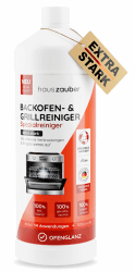 hauszauber® - Backofenreiniger [EXTRA STARK] 1000 ml Grillreiniger Gelpaste - Löst starke Verkrustungen, Eingebranntes, Fettlöser - Ohne Aufheizen, Gerüche oder Schrubben
