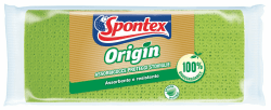 Spontex Origin assorbigocce biologisch abbaubar, Zellstoff/Baumwolle, Grün, 42 x 0.5 x 31 cm