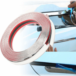 Chrom Zierleiste Selbstklebend Auto - 6mm x 6m Zierleisten Selbstklebend Universal, Chromleiste Selbstklebend für Auto Karosserie Fenster Außen Dekoration