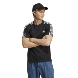 adidas Herren Essentials Single Jersey 3-Stripes T-Shirt T-Shirt (Short Sleeve) (1er Pack) XL Black / White
