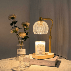 MOSSCO duftlampe für ätherische öle dimmbar, höhenverstellbarer elektrischer Kerzenwachs Wärmer für Glaskerzen aller Größen, mit 2 Glühbirnen für die Heimdekoration