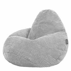 Icon Dalton Kinder Sitzsack, Grau, Sitzsack Sessel, Sitzsack Kinder Cord, Sitzsack Kinder mit Füllung, Sitzack Kinderzimmer, Sitzsack Schlafzimmer, Sitzsack Wohnzimmer Grau Sitzsack