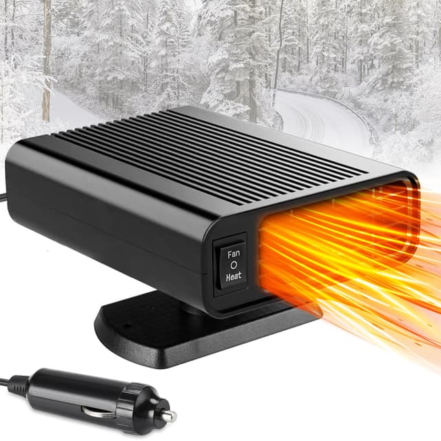 Showvigor 2025 Neu Autoheizung Auto Windschutzscheibe Demister Stecker Zigarettenanzünde für alle Autos ，Fast Heating Zigarettenanzünder Heizung Auto Size1