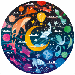 Ravensburger Puzzle 12000818 - Circle of Colors, Träume - 500 Teile Puzzle für Erwachsene und Kinder ab 12 Jahren, Rundes Puzzle