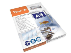 Peach Laminierfolien A5 - 100 mic - 100 pouches - glänzend - Premiumqualität für beste Laminierergebnisse - kompatibel mit Geräten aller Markenhersteller - PP500-03 Glänzend A5 100 100