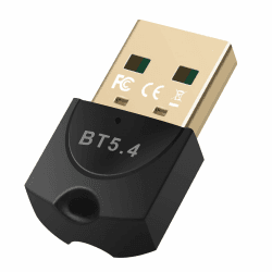 Upgrade Bluetooth Adapter 5.4, USB Bluetooth Dongle für PC, Bluetooth Stick für Maus, Tastatur, Kopfhörer, Handy, Tablet, Controller,unterstützt Windows 11/10/8.1/7