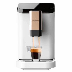 Cecotec Superautomatische Kaffeemaschine Cremmaet Macchia White Rose. 1350 W, Thermoblock, 19 Bar Pumpendruck, Plug&Play-System, Kaffeevorratsbehälter mit integrierter Mühle, Automatische Reinigung White Rose Macchia