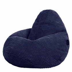 Icon Sitzsack-Sessel Flauschig „Dalton“ für Kinder, Dunkelblau, Cord, Kindersitzsack, Groß, Sitzsack Kinder mit Füllung Dunkelblau Sitzsack