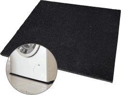 Mario10 Anti-Vibrationsmatte für Waschmaschine unter dem Gerät, rutschfeste Gummimatte, leicht zuschneidbar, rutschfeste Gummimatte, 60 x 60 cm (60 x 60 x 0,5) 60х60х0.5см.
