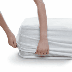 Wasserdichter Matratzenschoner Atmungsaktiv Schutz mit Rundumbezug 60 cm x 120 cm (2er Set) Matratzenauflage ohne Knistern, Baumwolle Matratzenschutz 60 x 120 cm - 2er Set