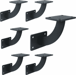 VANROUG 6 Stück robuste Handlaufhalterung Handlaufhalterung Wandhalterung Unterstützung Hardware Halterungen für Treppenhaus Treppengeländer Halterungen