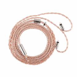 LINSOUL Tripowin C-02 IEM-Kabel, 16-adriges versilbertes Kupferlegierungskabel, mit PVC-Mantel, 0,46 niedrige Impedanz, HiFi-Ersatzkabel für kabelgebundene Ohrhörer (2Pin, 3.5mm)