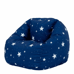 Icon Sterne Kinder Sitzsack, Dunkelblau, Sitzsack Sessel, Lese Sessel, Sitzsack Kinder mit Füllung, Sitzack Kinderzimmer, Sitzsack Schlafzimmer, Sitzsack Wohnzimmer