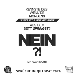 DUMONT Funi Smart Art: Sprüche im Quadrat Wandkalender 2024, im Format 24 x 24 cm, Monatskalender, Kultkalender mit lustigen Sprüchen in diversen typografien