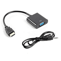 Lanberg AD-0017-BK HDMI-A (1.4)" Stecker auf Vga (15Pol) Buchse Adapter + Klinkenstecker (M/M) Kabel schwarz
