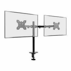 Dual Monitor Halterung, Monitor Arm 2 Monitore für 13-32 Zoll, Computer Screen Desk Mount, Monitorständer mit Bildschirme von Max 9 KG für Zuhause, Büro, Schule, VESA 75, 100 mm Dual Monitor Arm 001
