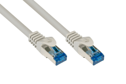 Good Connections® SmartFLEX Cat.6A Patchkabel - 20 m - Hochflexibles kurzes 10-GIGABIT PREMIUM-Ethernetkabel KUPFERLEITER / CU - Rastnasenschutz - S/FTP PiMF - halogenfrei (LSZH) - 500MHz - GRAU 20 m SmartFLEX (TPE-Mantel) - GRAU