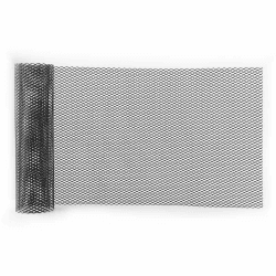 Auto Kühlergrill Gitter, Alu Renngitter, 6 x 12 mm Loch, Universal- Auto Renngitter, Maschennetz, Gitterkörper, Stoßstange, rautenförmiger Grill, schwarz (100 x 33 cm) 6x12mm