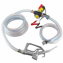 YaoFaFa 12V 175W Diesel Umfüllpumpe 45L/Min Elektrische Kraftstoff Umfüllpumpe mit Düse & Schlauch für Diesel, Kerosi Mit Düse Schlauch